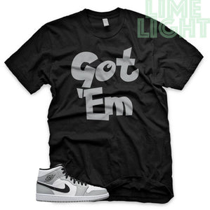 Light Smoke Grey "Got Em" Air Jordan 1 Black Sneaker T-Shirt