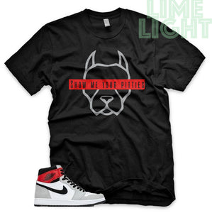 OG Light Smoke Grey "Show Me Your Pitties" Air Jordan 1 Black Sneaker T-Shirt