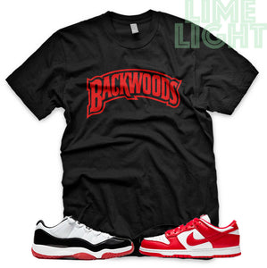 University Red "Backwoods" Jordan 11 Retro Concord Bred Low | AJ1 Retro OG Bloodline | Dunk Low SP | AF1 Low  | Black Sneaker Shirt