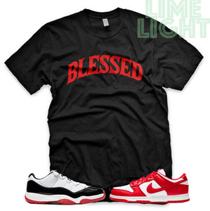 University Red "Blessed" AJ1 Retro OG Bloodline | Dunk Low SP | AF1 Low | Jordan 11 Retro Bred Low | Balck Sneaker Shirt