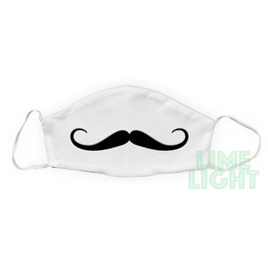 Silly "Mustache" Washable Reusable Face Mask with Interior Filter Pocket