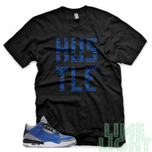 Load image into Gallery viewer, Varsity Royal &quot;Time is Money&quot; Air Jordan 3 Black Sneaker Shirt
