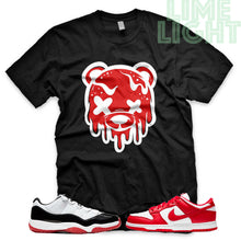 Load image into Gallery viewer, University Red &quot;Drippy Bear&quot; Jordan 11 Retro Concord Bred Low | AJ1 Retro OG Bloodline | Dunk Low SP | AF1 Low | Black Sneaker Shirt
