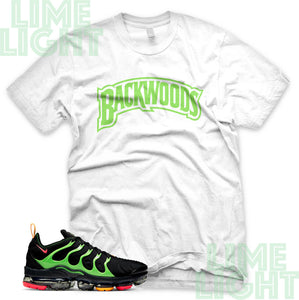 Ember Glow/Electric Green/Kumquat "Backwoods" VaporMax Plus White Sneaker T-Shirt