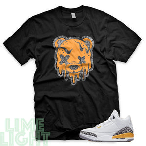 Laser Orange "Drippy Bear" Air Jordan 3 Black Sneaker T-Shirt