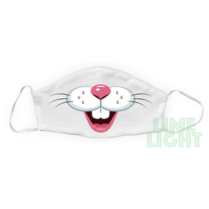 Silly "Bunny Rabbit Face" Washable Reusable Face Mask with Interior Filter Pocket