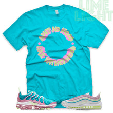 Load image into Gallery viewer, Barely Volt/ Teal/ Pink &quot;Ain&#39;t No Hood Like Fatherhood&quot; VaporMax Plus | Air Max 97 Teal Sneaker T-Shirt
