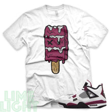 Load image into Gallery viewer, Bordeaux &quot;Popsicle&quot; Air Jordan 4 PSG White Sneaker T-Shirt
