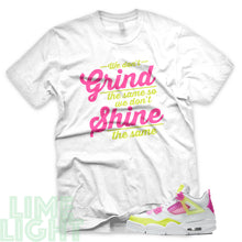 Load image into Gallery viewer, Lemon Venom &quot;Grind &amp; Shine&quot; Air Jordan 4 White Sneaker Shirt
