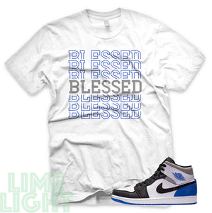Union Hyper Royal | Game Royal Black Toe "Blessed7" Air Jordan 1 White Sneaker T-Shirt