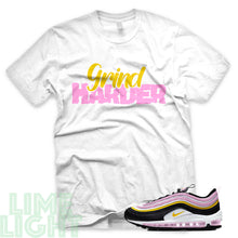 Load image into Gallery viewer, Light Arctic Pink/ Dark Sulfur &quot;Grind Harder&quot; Air Max 97 Sneaker T-Shirt
