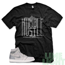 Load image into Gallery viewer, Japan Neutral Grey/ Metallic Silver &quot;Stay Humble Hustle Hard&quot; Jordan 1 Retro High Sneaker T-Shirt
