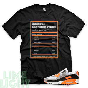 Total Orange "Success Nutrition Facts" Air Max 90 Sneaker T-Shirt