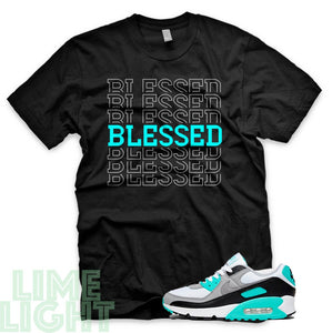 Hyper Turquoise "Blessed 7" Air Max 90 Sneaker T-Shirt