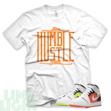 Load image into Gallery viewer, Volt/ Hyper Crimson &quot;Stay Humble Hustle Hard&quot; Air Jordan 1 GS  | Air Jordan 1s PS | AJ1 Notebook White Sneaker T-Shirt
