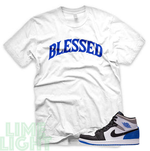 Union Hyper Royal | Game Royal Black Toe "Blessed" Air Jordan 1 White Sneaker T-Shirt