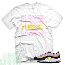 Load image into Gallery viewer, Light Arctic Pink/ Dark Sulfur &quot;Blessed7&quot; Air Max 97 Sneaker T-Shirt
