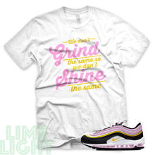 Load image into Gallery viewer, Light Arctic Pink/ Dark Sulfur &quot;Grind and Shine&quot; Air Max 97 Sneaker T-Shirt
