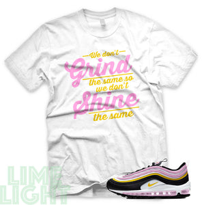 Light Arctic Pink/ Dark Sulfur "Grind and Shine" Air Max 97 Sneaker T-Shirt