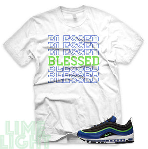 Royal Blue/ Neon Green "Blessed7" Air Max 97 Sneaker T-Shirt
