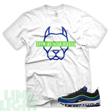 Load image into Gallery viewer, Royal Blue/ Neon Green &quot;Show Me Your Pitties&quot; Air Max 97 Sneaker T-Shirt

