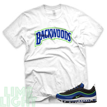 Load image into Gallery viewer, Royal Blue/ Neon Green &quot;Backwoods&quot; Air Max 97 Sneaker T-Shirt
