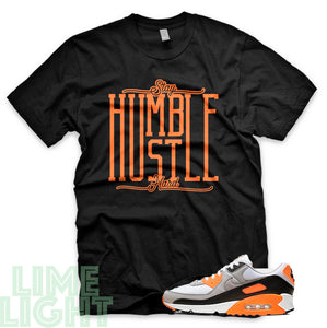 Total Orange "Stay Humble Hustle Hard" Air Max 90 Sneaker T-Shirt