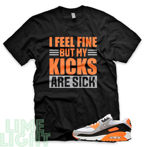 Total Orange "Sick Kicks" Air Max 90 Sneaker T-Shirt