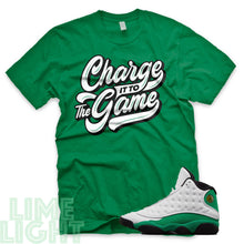 Load image into Gallery viewer, Lucky Green &quot;Charge It To The Game&quot; Air Jordan 13 Retro White Lucky Green Sneaker T-Shirt

