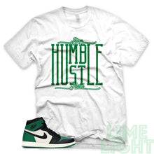 Load image into Gallery viewer, Pine Green &quot;Stay Humble Hustle Hard&quot; Air Jordan 1 Retro High OG White Sneaker T-Shirt
