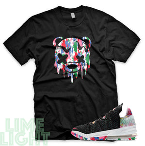 Lebron 18 "Drippy Bear" Lebron 18 Multicolor Black or White Sneaker T-Shirt