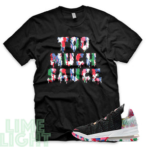 Lebron 18 "Too Much Sauce" Lebron 18 Multicolor Black or White Sneaker T-Shirt