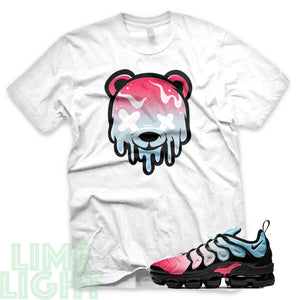 Hyper Pink/ Glacier Ice "Drippy Bear" Vapormax Plus Black or White Sneaker T-Shirt