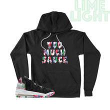 Load image into Gallery viewer, Lebron 18 &quot;Too Much Sauce&quot; Lebron 18 Black Sneaker Hoodie Sweatshirt
