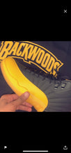 Load image into Gallery viewer, University Gold &quot;Backwoods&quot; Air Jordan 12 Black Sneaker T-Shirt
