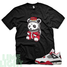 Load image into Gallery viewer, Fire Red &quot;Astro Panda&quot; Nike Air Jordan 4s Black or White Sneaker Match T-Shirt
