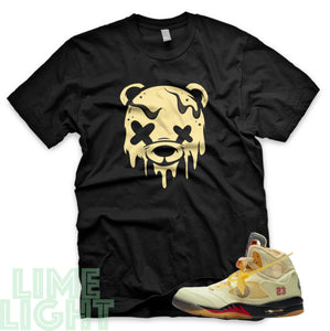 Sail "Drippy Bear" Nike Air Jordan 5s Black or White Sneaker Match T-Shirt