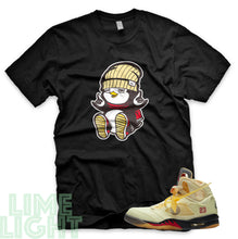 Load image into Gallery viewer, Sail &quot;Penguin&quot; Nike Air Jordan 5s Black or White Sneaker Match T-Shirt
