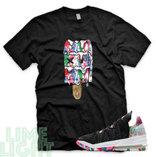 Load image into Gallery viewer, Lebron 18 &quot;Popsicle&quot; Lebron 18 Multicolor Black or White Sneaker T-Shirt
