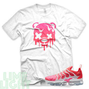 Pink Blast/Flash Crimson "Drippy Bear" Vapormax Plus Black or White Sneaker T-Shirt
