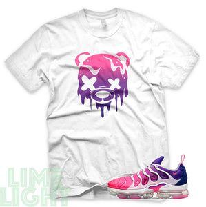 Pink Blast/Concord "Drippy Bear" Vapormax Plus Black or White Sneaker T-Shirt