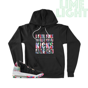 Lebron 18 "Sick Kicks" Lebron 18 Black Sneaker Hoodie Sweatshirt